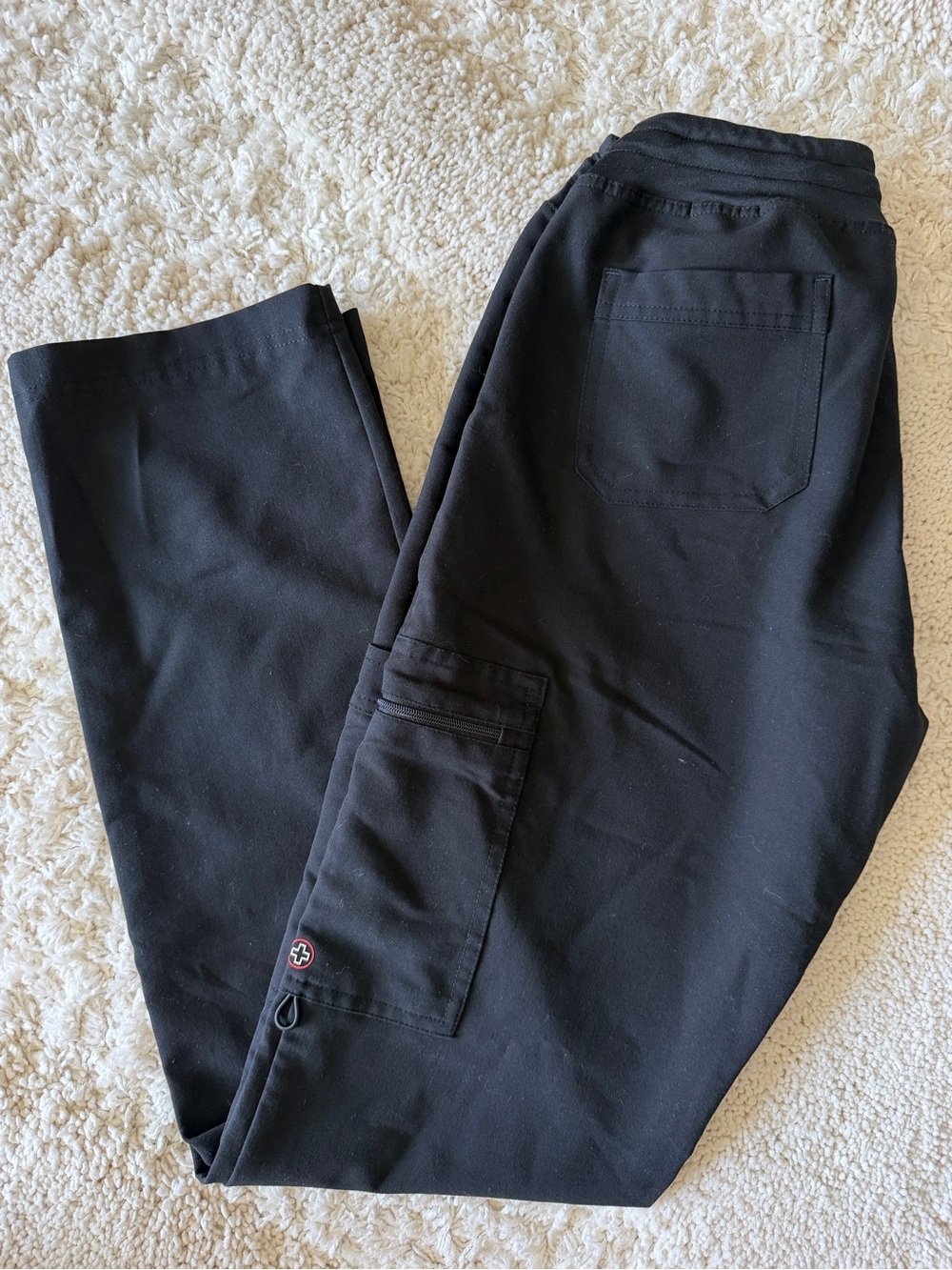 Women’s Black Cargo Jogger Scrub Pants